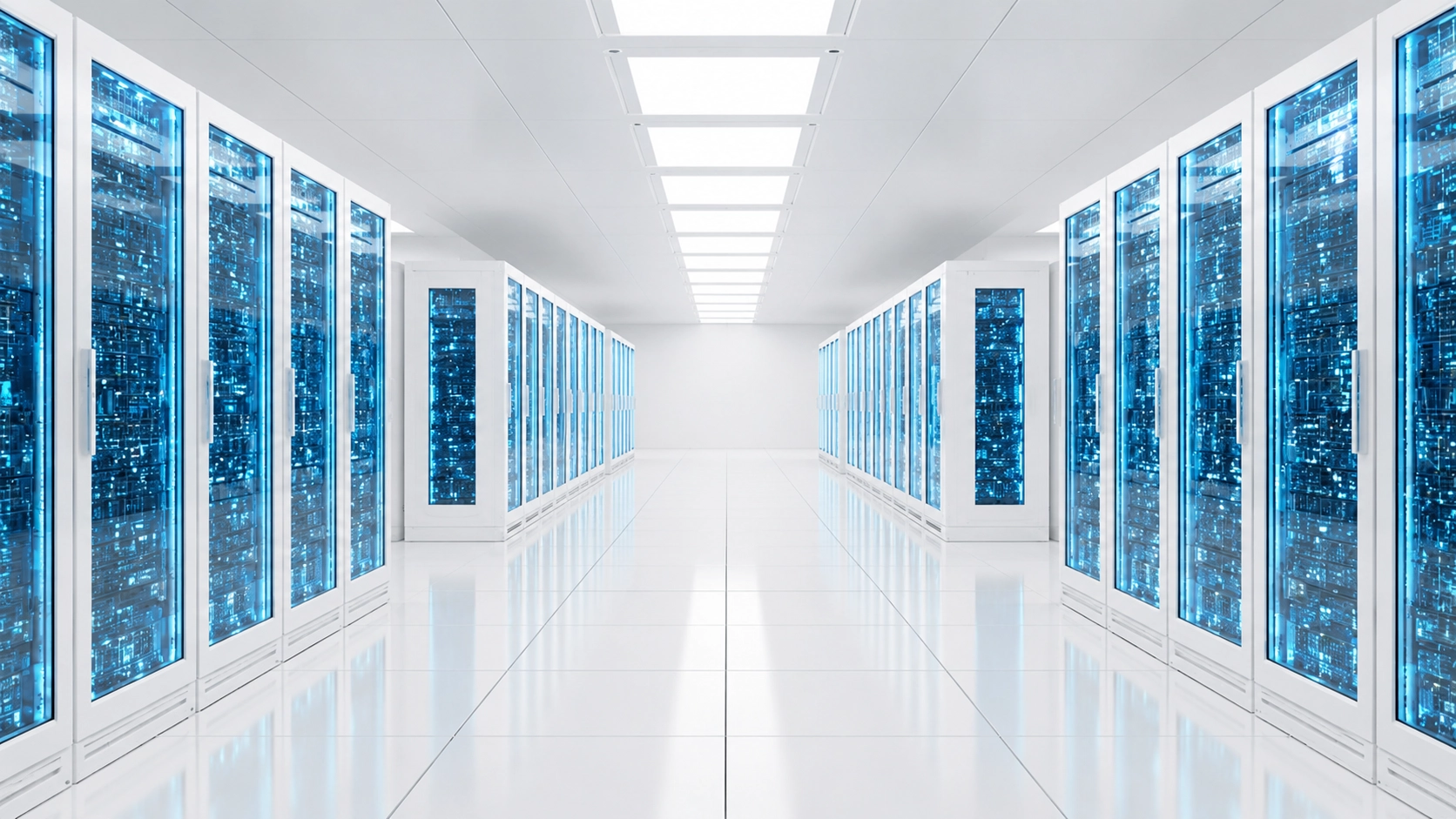 Sala técnica con armarios rack para organizar equipos y conexiones de red